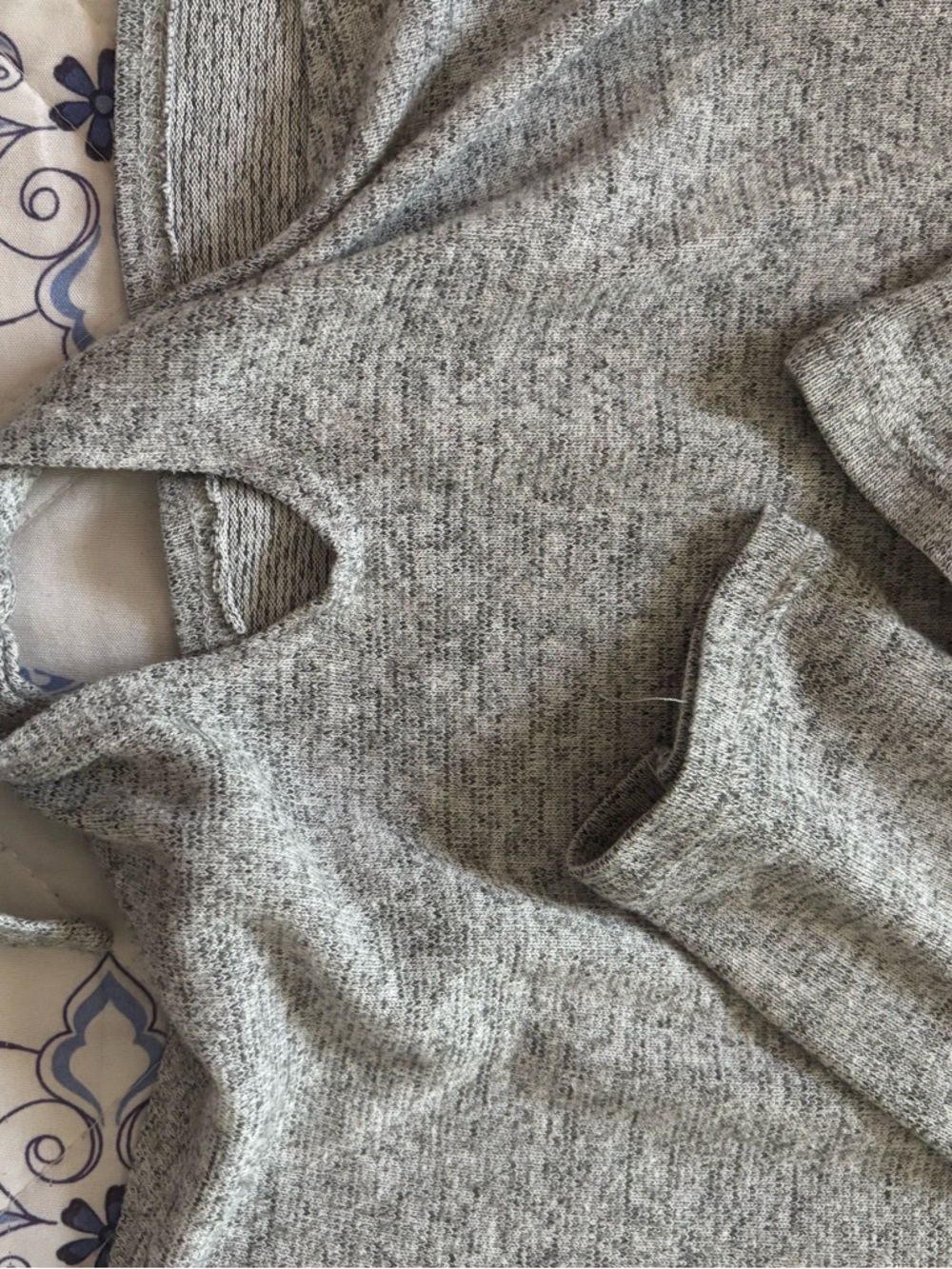 Women's Grey Knit Sweater Tank Top